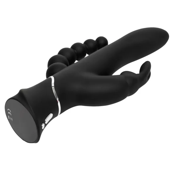 Happyrabbit Triple - oppladbar klitoris- og analvibrator (sort)