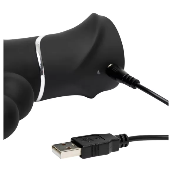 Happyrabbit Triple - oppladbar klitoris- og analvibrator (sort)