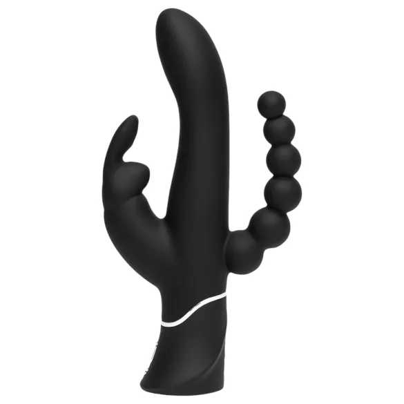 Happyrabbit Triple - oppladbar klitoris- og analvibrator (sort)