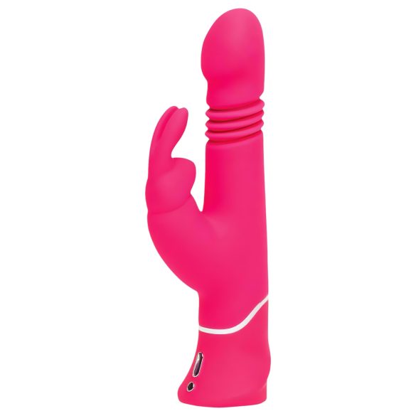Happyrabbit Thruster - oppladbar, rosa vibrator med klitorisarm