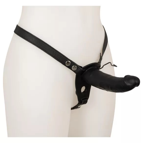 Double Thruster - festbar svart dobbeltvibrator