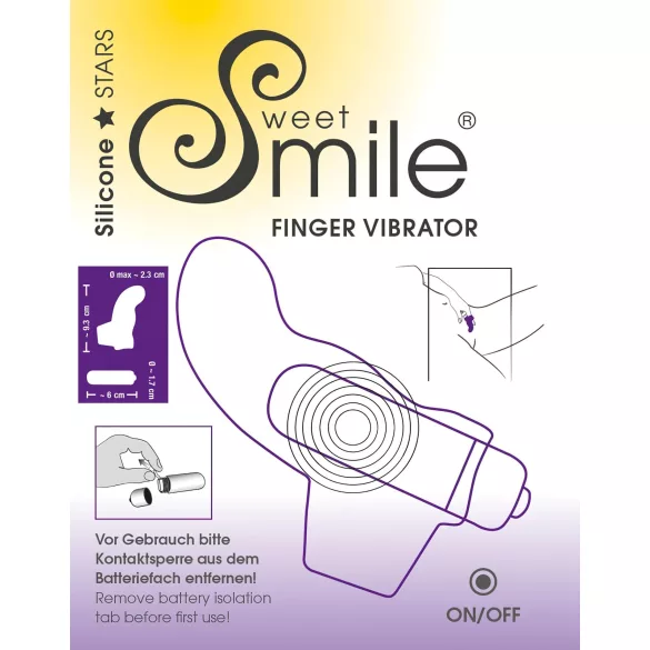 SMILE Finger - bølgete silikon finger-vibrator (lilla)