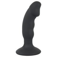 Black Velvet - oppladbar analvibrator med penis (svart)