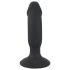 Black Velvet - oppladbar analvibrator med penis (svart)