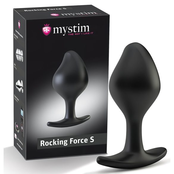 Mystim Rocking Force S - elektro analtapp - liten (svart)