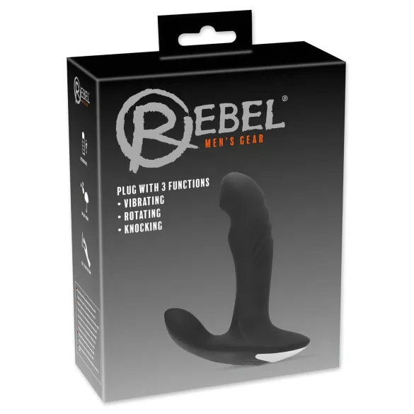 Rebel - roterende perleprostata massasjevibrator (svart)