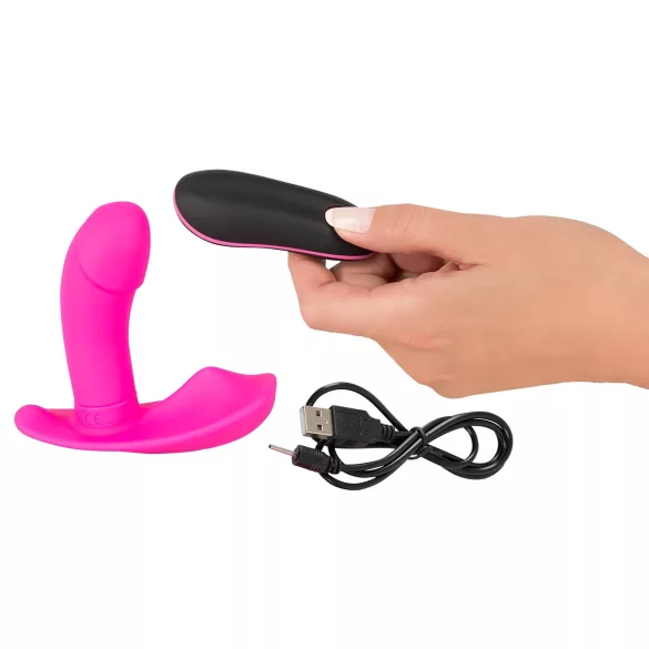 SMILE Tanga - bærbar, oppladbar trådløs vibrator (rosa)