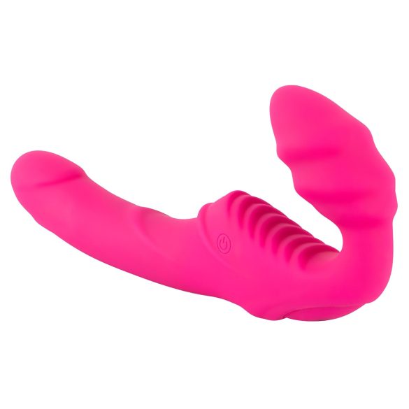 Double2Teaser - festbar stroppeløs vibrator (rosa)