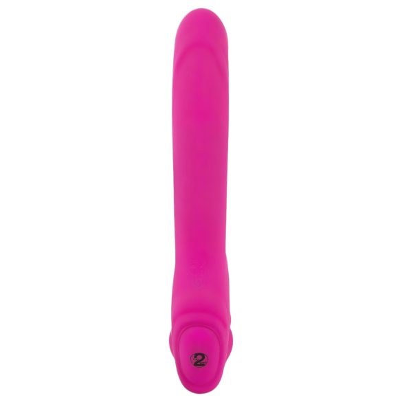 Double2Teaser - festbar stroppeløs vibrator (rosa)
