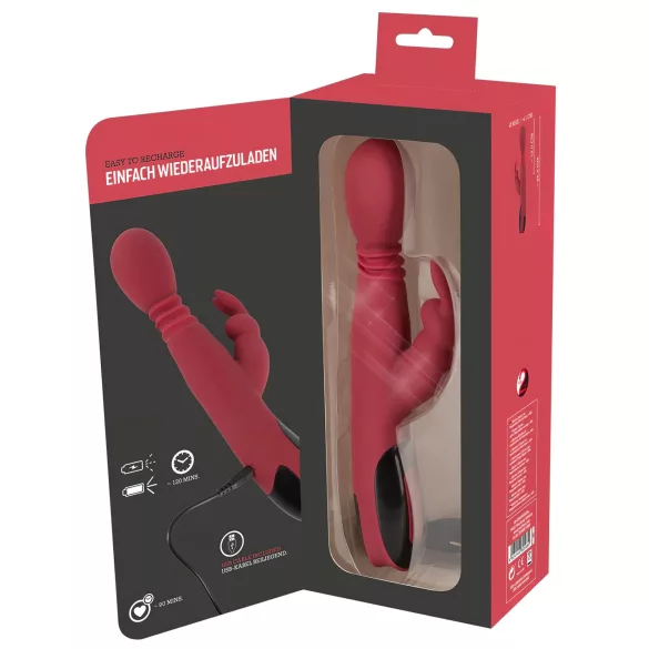 You2Toys Massager - støtende/roterende, varmende G-punktvibrator (rød)