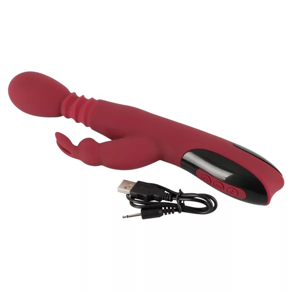 You2Toys Massager - støtende/roterende, varmende G-punktvibrator (rød)