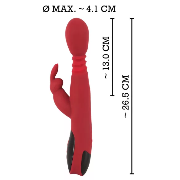 You2Toys Massager - støtende/roterende, varmende G-punktvibrator (rød)