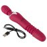Javida Thrusting - 3-i-1 massasjevibrator (rød)