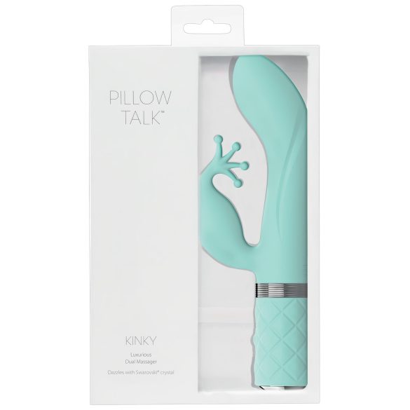 Pillow Talk Kinky - oppladbar G-punktvibrator med 2 motorer (turkis)