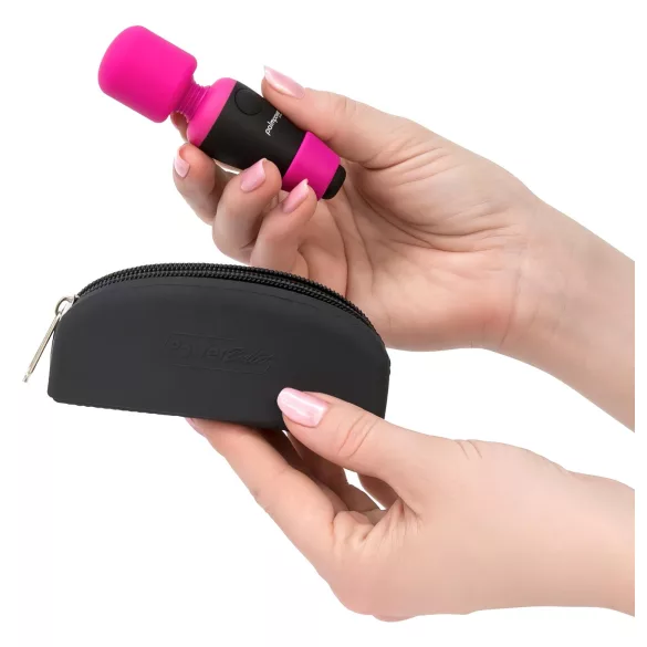 PalmPower Pocket Wand - mini massasjevibrator (rosa-svart)