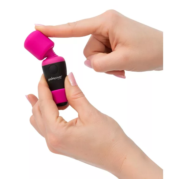 PalmPower Pocket Wand - mini massasjevibrator (rosa-svart)