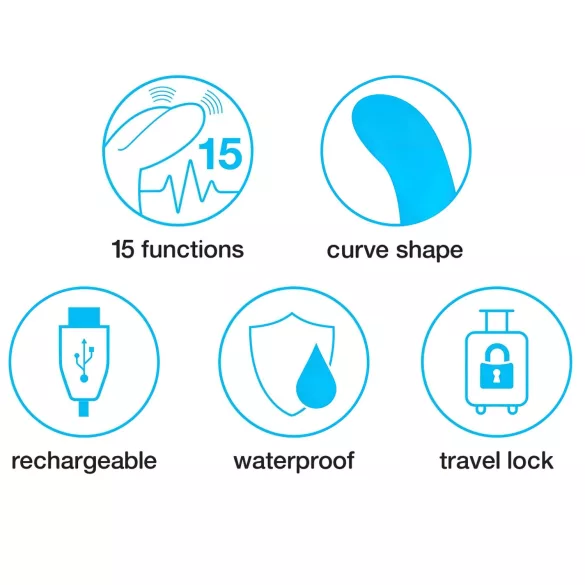 Happyrabbit Curve Slim - vanntett klitorisvibrator med arm (rosa)