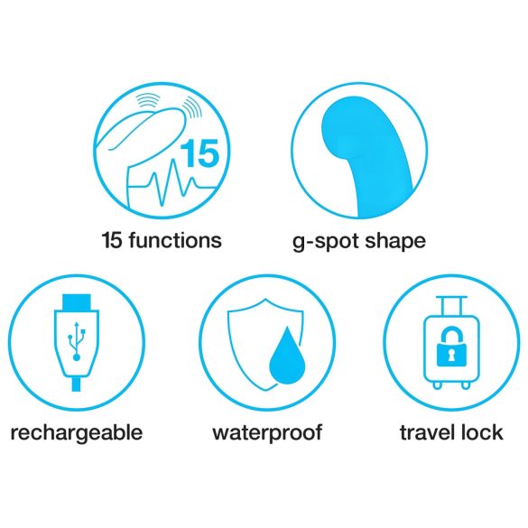 Happyrabbit G-Punkt Slim - vibrator (svart)