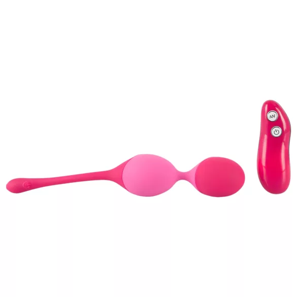 SMILE Love Balls - vibrerende egg med fjernkontroll 82g (rosa)