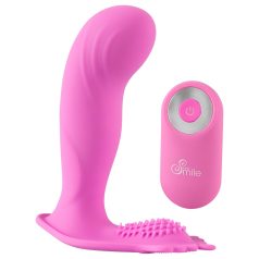   SMILE G-Spot Truse - oppladbar, trådløs strap-on vibrator (rosa)