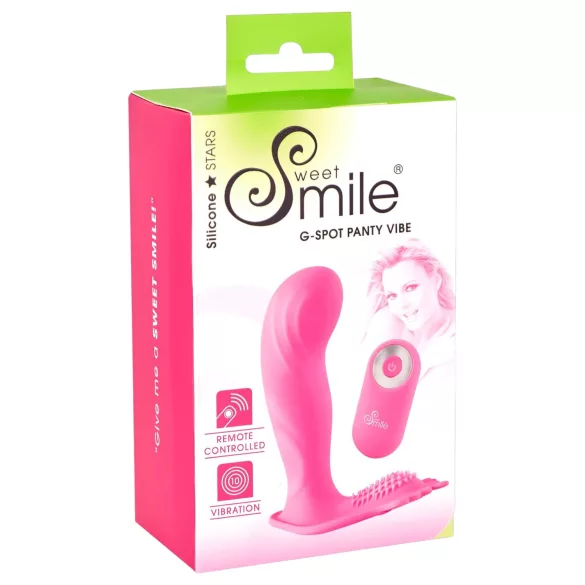 SMILE G-Spot Truse - oppladbar, trådløs strap-on vibrator (rosa)