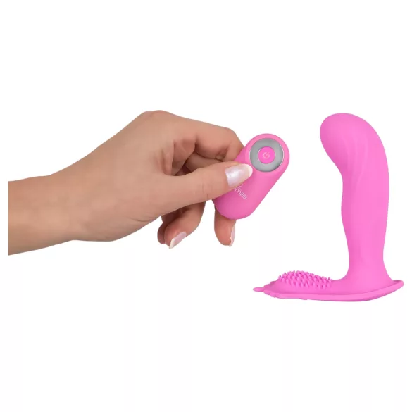SMILE G-Spot Truse - oppladbar, trådløs strap-on vibrator (rosa)