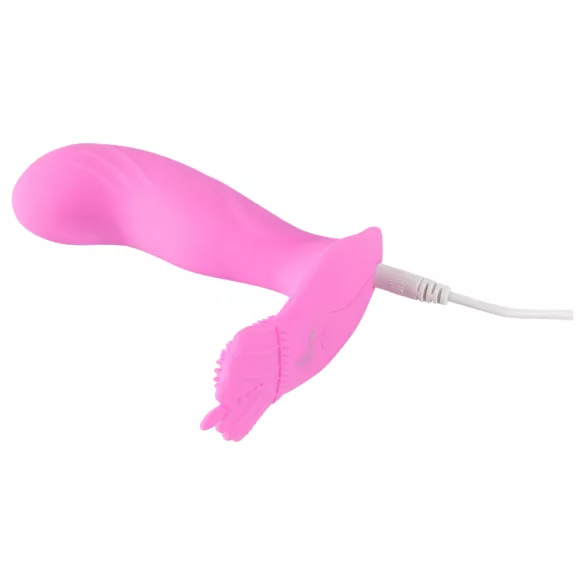 SMILE G-Spot Truse - oppladbar, trådløs strap-on vibrator (rosa)