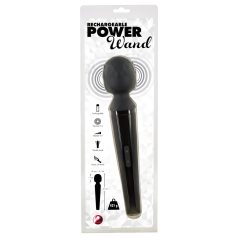 You2Toys Power Wand - oppladbar massasjestav (svart)