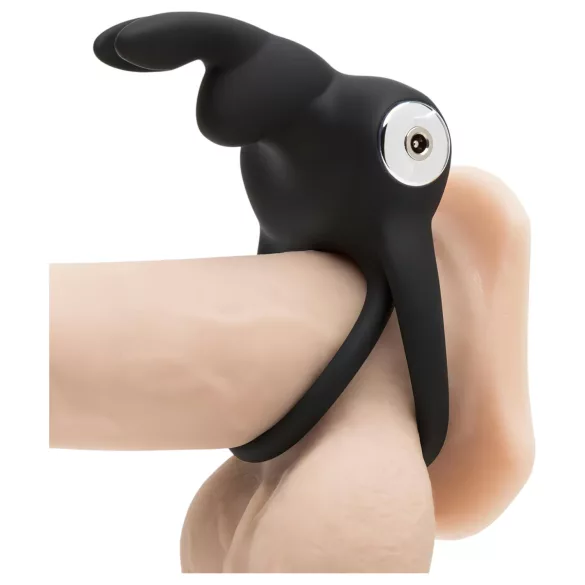 Happyrabbit Cock - vanntett, oppladbar penis- og testikkelring (svart)