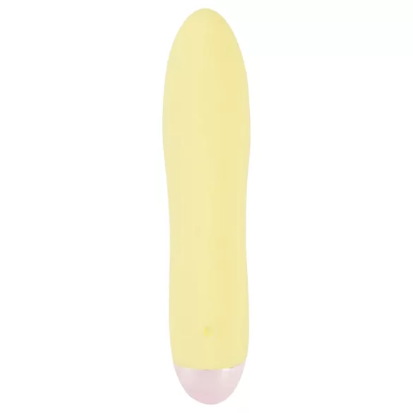 Cuties Mini Gul - oppladbar, silikon stavvibrator (gul)