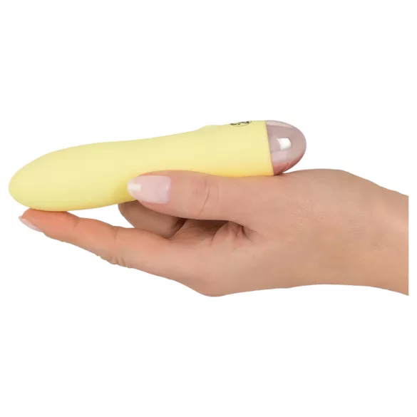 Cuties Mini Gul - oppladbar, silikon stavvibrator (gul)