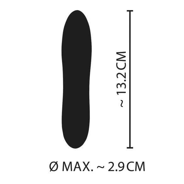 Cuties Mini Gul - oppladbar, silikon stavvibrator (gul)