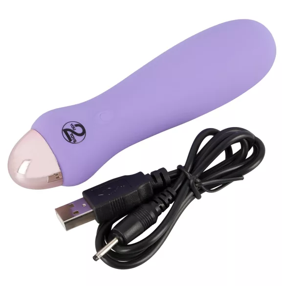 You2Toys - Cuties Mini Purple - oppladbar, silikon stavvibrator (lilla)