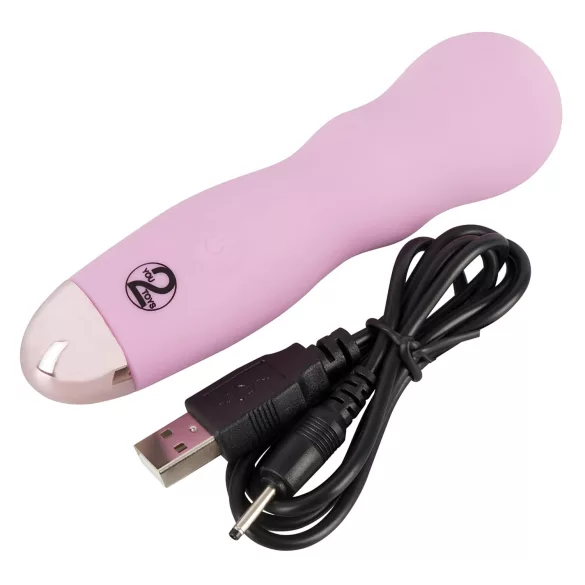Cuties Mini Rose - Batteridrevet, bølgete vibrator (rosa)