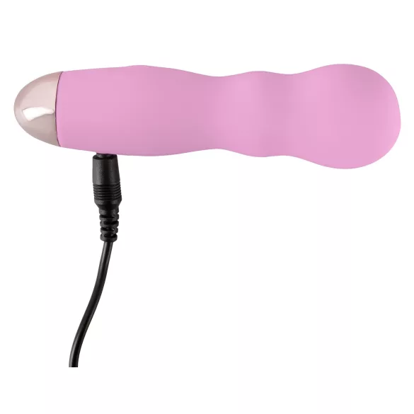 Cuties Mini Rose - Batteridrevet, bølgete vibrator (rosa)