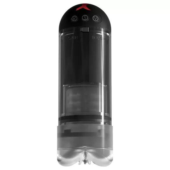 PDX Elite Extender Pro - Oppladbar Suge-Vibrator Kunstig Vagina (Svart)