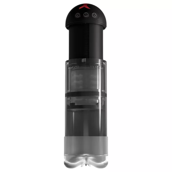 PDX Elite Extender Pro - Oppladbar Suge-Vibrator Kunstig Vagina (Svart)