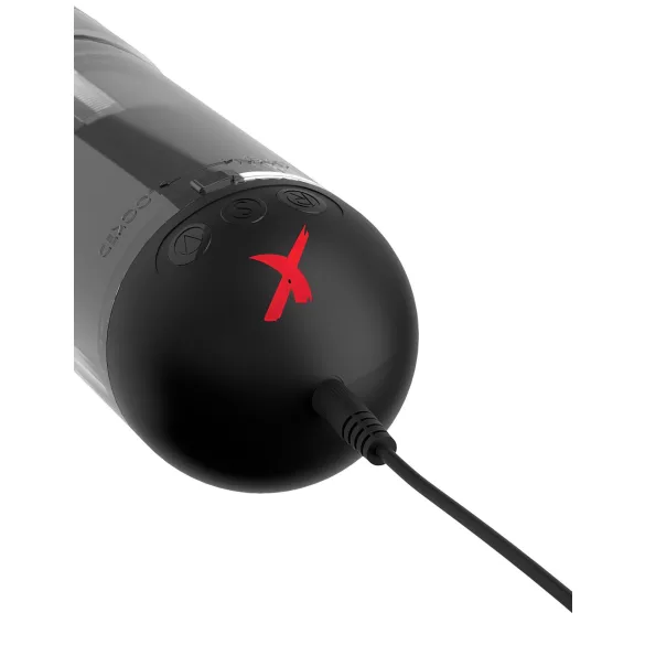 PDX Elite Extender Pro - Oppladbar Suge-Vibrator Kunstig Vagina (Svart)