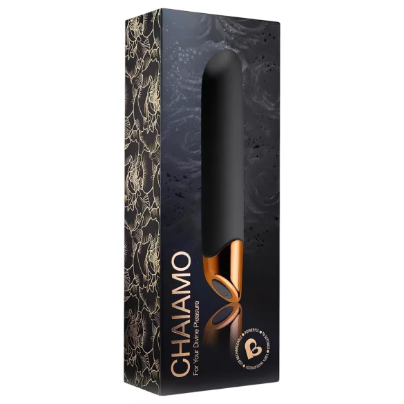 Chaiamo - oppladbar, vanntett stavvibrator (svart)