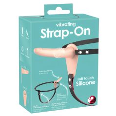   You2Toys - Strap-On - oppladbar, påspennbar vibrator (naturlig)