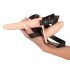You2Toys - Strap-On - dobbel dildo med vibrasjoner (naturlig)