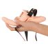 You2Toys - Strap-On - dobbel dildo med vibrasjoner (naturlig)