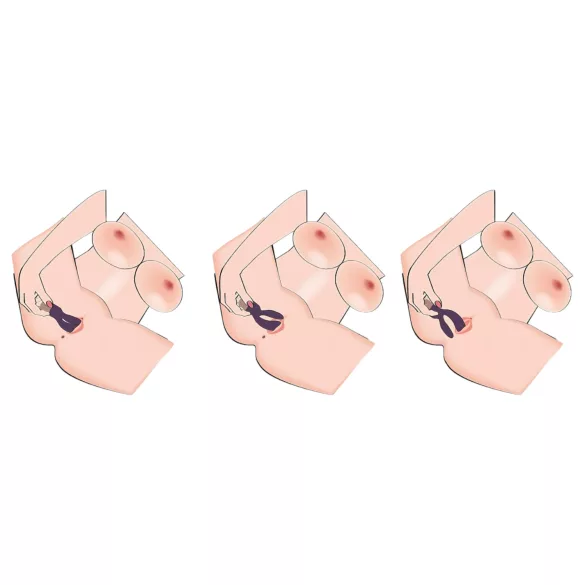 You2Toys Elegant Double - oppladbar vibrator med klitorisstimulator (lilla)