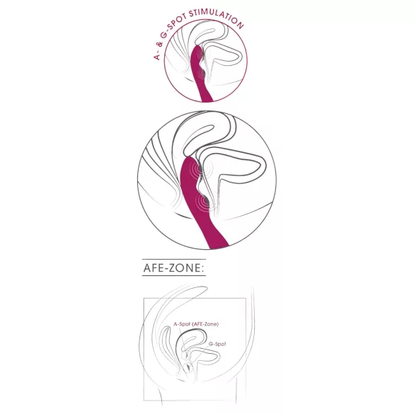 SMILE - fleksibel A- og G-punkt vibrator (rosa)