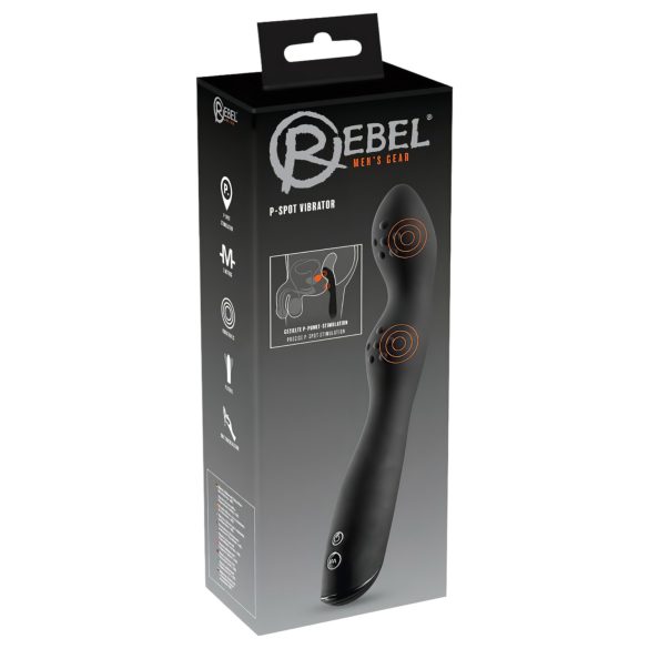 Rebel P-Spot - Dobbel motor prostata-vibrator (svart)