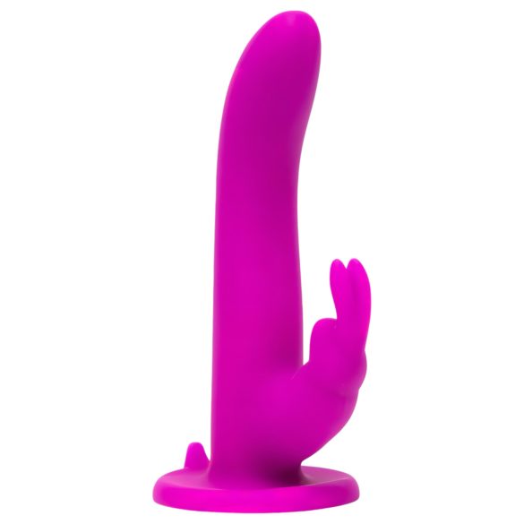 Happyrabbit Strap-On - kanin festestroppvibrator (lilla)