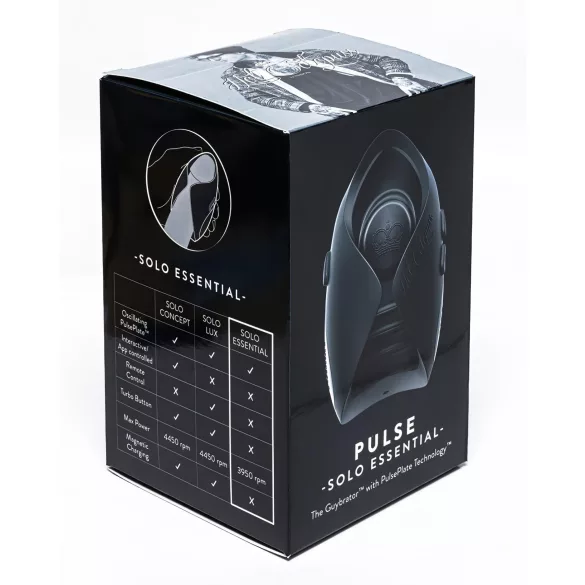 Hot Octopuss Pulse Solo Essential - oppladbar masturbator (svart)