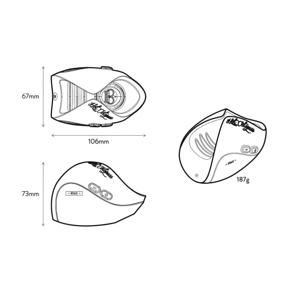 Hot Octopuss Pulse Solo Essential - oppladbar masturbator (svart)