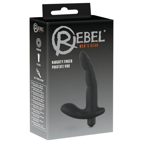 Rebel Naughty Finger - prostata-vibrator (svart)