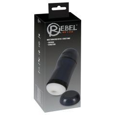 Rebel - 2i1 sugende, vibrerende masturbator (svart)